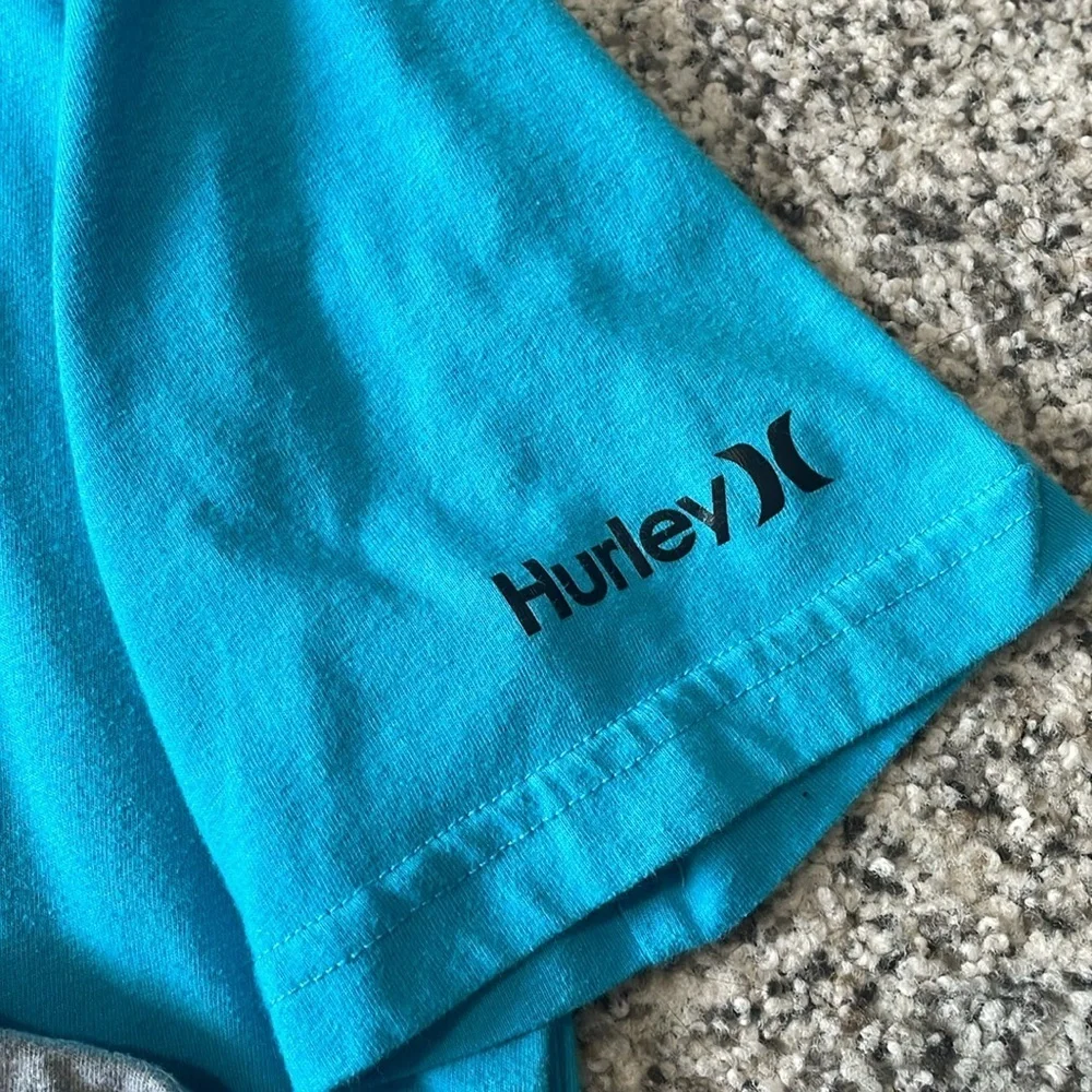 Hurley Kids Graphic T-Shirts - Blue and Gray
